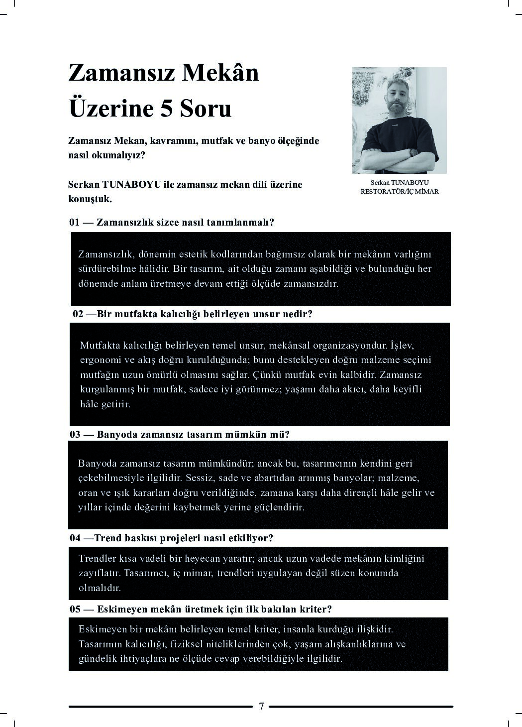 Sayı 02 — Zamansız Tasarım — sayfa 7